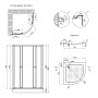 Душова кабіна Lidz Latwa SC80x80.SAT.LOW.TR, скло прозоре 4 мм (SD00043790)