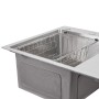 Набор 3 в 1 Lidz кухонная мойка H6350L 3.0/0.8 мм Brush + сушилка + дозатор для моющего средства (SD00045363)