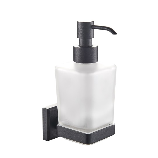 Дозатор для жидкого мыла, LEONARDO черный матовый (7531)