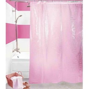 Шторки для ванной 3D розовая