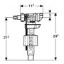 Geberit IMPULS 380 запасной впускной клапан 3/8 "и 1/2", подвод воды сбоку (латунь) (281.004.00.1) 004738