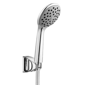 Набір душовий - ручний душ один режим, шланг, тримач, блістер (1115+S023+W100SL1 СP) (026617)