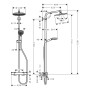 CROMETTA S 240 1jet Showerpipe душова система c термостатом, хром (27267000)