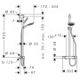 RAINDANCE SELECT E 150 Showerpipe душова система SemiPipe, хром (27293000)