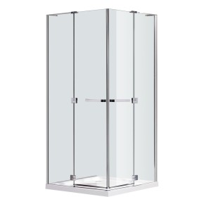 RUBIK душова кабіна 90*90*190 см квадратна (скло+двері), розсувні двері, скло прозоре 8 мм (599-333 / 1 (2 коробки))