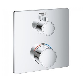 GROHTHERM термостат для душу з перемикачем на 2 положення верхній/ручний душ (24079000)