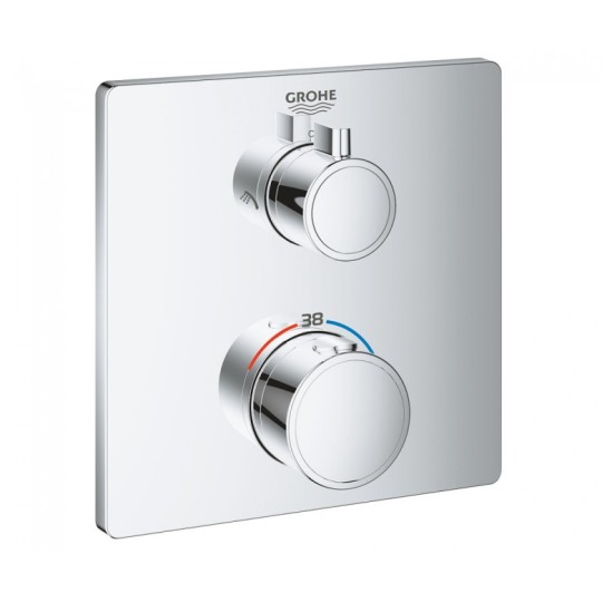 GROHTHERM термостат для душу з перемикачем на 2 положення верхній/ручний душ (24079000)