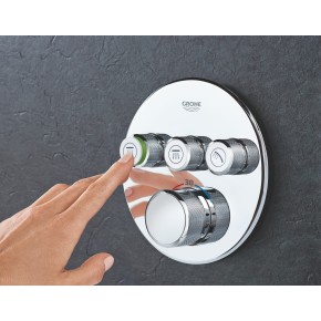 SMARTCONTROL термостат для душа/ванны с 3 кнопками, накладная панель (29121000)