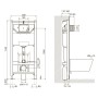 Комплект унітаз підвісний AMADEUS M Rimless 48*37*37 см з сидіння Slim slow-closing + IMPRESE комплект інсталяції 3в1