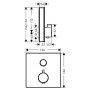 SHOWERSELECT термостат для одного споживача, скляний, чорний/хром (15737600)