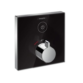 SHOWERSELECT термостат для одного потребителя, стеклянный, черный/хром (15737600)