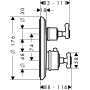 Axor Montreux термостат с запорным/переключающим вентилем (16820820)
