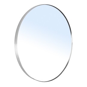 Зеркало круглое 60*60 см на шлифованной нержавеющей раме, с контурной белой подсветкой (16-06-999)