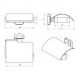 TEO тримач для туалетного паперу, кріплення до стіни, хром (15-88-440)