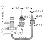 LOGIS скрытая часть на три отверстия для установки смесителя на край ванны (13439180)