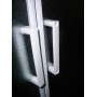 TISZA душевая кабина 90*90*200 см, на мелком поддоне, профиль белый, стекло "Zuzmara" (599-021)
