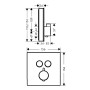 SHOWERSELECT термостат для двох споживачів, скляний, білий/хром (15738400)