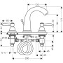 Axor змішувач для раковини, на 3 отвори, з ричаговими руків'ям (17134090)