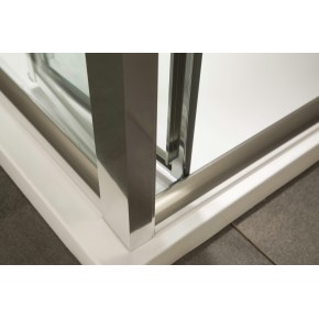 Двері bifold 80*195, профіль хром, скло прозоре 5 мм (599-163-80 (h))