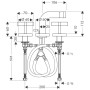 Axor Citterio смеситель для биде, на 3 отверстия, с крестовыми рукоятками (39233000)