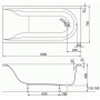 MIRRA ванна 160*75 см прямоугольная, с ножками SN0 и элементами крепления (XWP3360000)