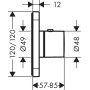 Axor Citterio E термостат 12 x 12, скрытый монтаж, хром (36702000)