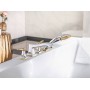 METROPOL Classic смеситель на край ванны, на 4 отверстия, с рычажными рукоятками, хром/золото (31441090)