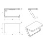 TEO держатель-поличка для туалетного паперу, кріплення до стіни, хром (15-88-445)