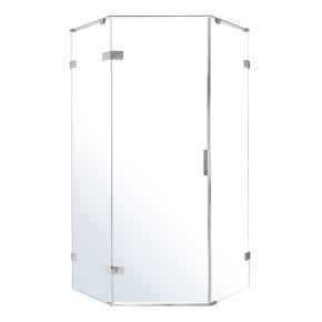 NEMO душова кабіна 5-ти вугільна 90*90*195 см, ліва, розпашні двері, прозоре скло 8 мм, дзеркальний хром (10-22-170Lglass)
