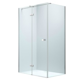 LIBRA душова кабіна 120*80*200 см (скло+двері), реверсивна, розпашні двері, хром, скло прозоре 8 мм (10-22-908glass)