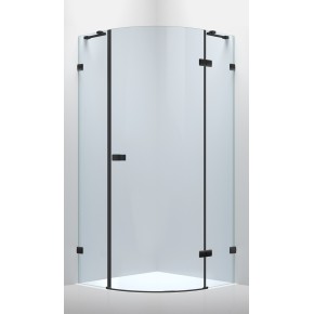 DE LA NOCHE душова кабіна 90*90*200 см (скло+двері) кутова, права, розпашні двері, скло прозоре 8 мм з Nano покриттям