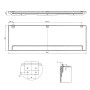 UNI4 панель фронтальна універсальна до прямокутних ванн 170 см, в комплекті з елементами кріплення (PWP4470000)