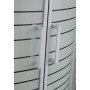 TISZA (AMUR) душова кабіна 90*90*185 см (скло + двері), профіль білий, скло "Frizеk" (599-021-A/1)