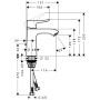 METRIS змішувач для умивальника 110 одноважільний, хром (31080000)
