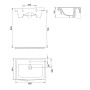 OLIVA комплект меблів 65 см білий: тумба підвісна, 2 ящика + умивальник накладної артикул 13-01-065 А (15-45-61)