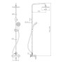 BENITA система душевая (смеситель для душа, верхний и ручной душ 1 режим, шланг полимер 1,5 м) (15179200)