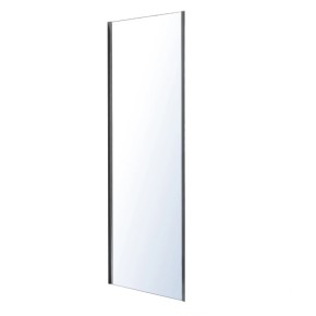 LEXO стенка боковая 80*195 см для комплектации с дверью, прозрачное стекло 6 мм, хром (599-800/1)