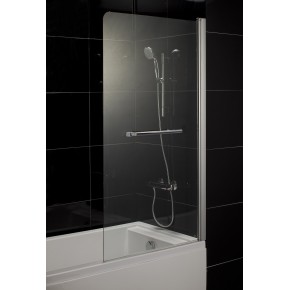 Шторка на ванну 80*150см, стекло прозрачное, правая (599-02R)