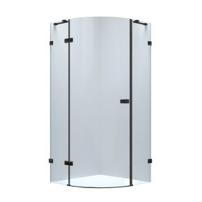 DE LA NOCHE душова кабіна 90*90*200 см (скло + двері) кутова, реверсивна, розпашні двері, скло прозоре 8 мм (10-40-192)