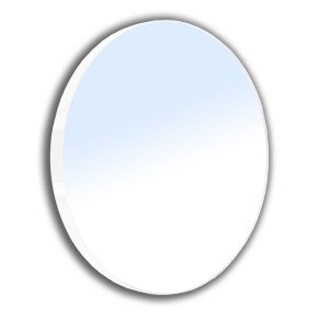Дзеркало кругле 60*60 см на сталевій фарбованої рамі, білого кольору (16-06-916)
