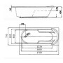 ORLANDO ванна 170*75*40 см без ножек, акрил 5 мм (TS-1773540)