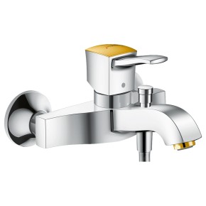 METROPOL Classic смеситель для ванны однорычажный, хром/золото (31340090)