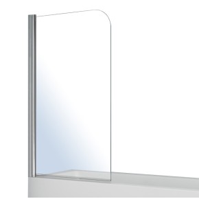 Шторка на ванну 140*80 см, односекционная, поворот на 180°, прозрачное стекло 5 мм (10-11-100)