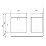 TWINS шкафчик под умывальник 60 см, с одним ящиком, белый глянец (89498000)