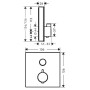 SHOWERSELECT термостат для одного споживача, скляний, білий/хром (15737400)