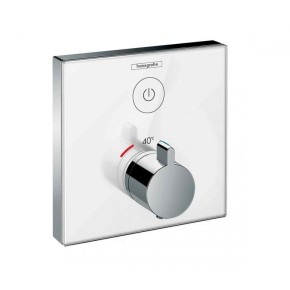 SHOWERSELECT термостат для одного споживача, скляний, білий/хром (15737400)