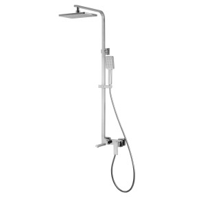 LEON система душевая (смеситель для ванны, верхний и ручной душ 1 режим, шланг полимер 1,5 м) (15219300)