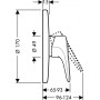 HANSGROHE Metropol E - змішувач в душ врізний (хром/золото) (14675090)