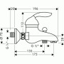 Змішувач HANSGROHE Aхor Azzur на ванну (блакитний) (34400530)