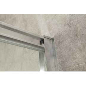 Дверь bifold 90*195, профиль хром, стекло прозрачное 5 мм (599-163-90(h))